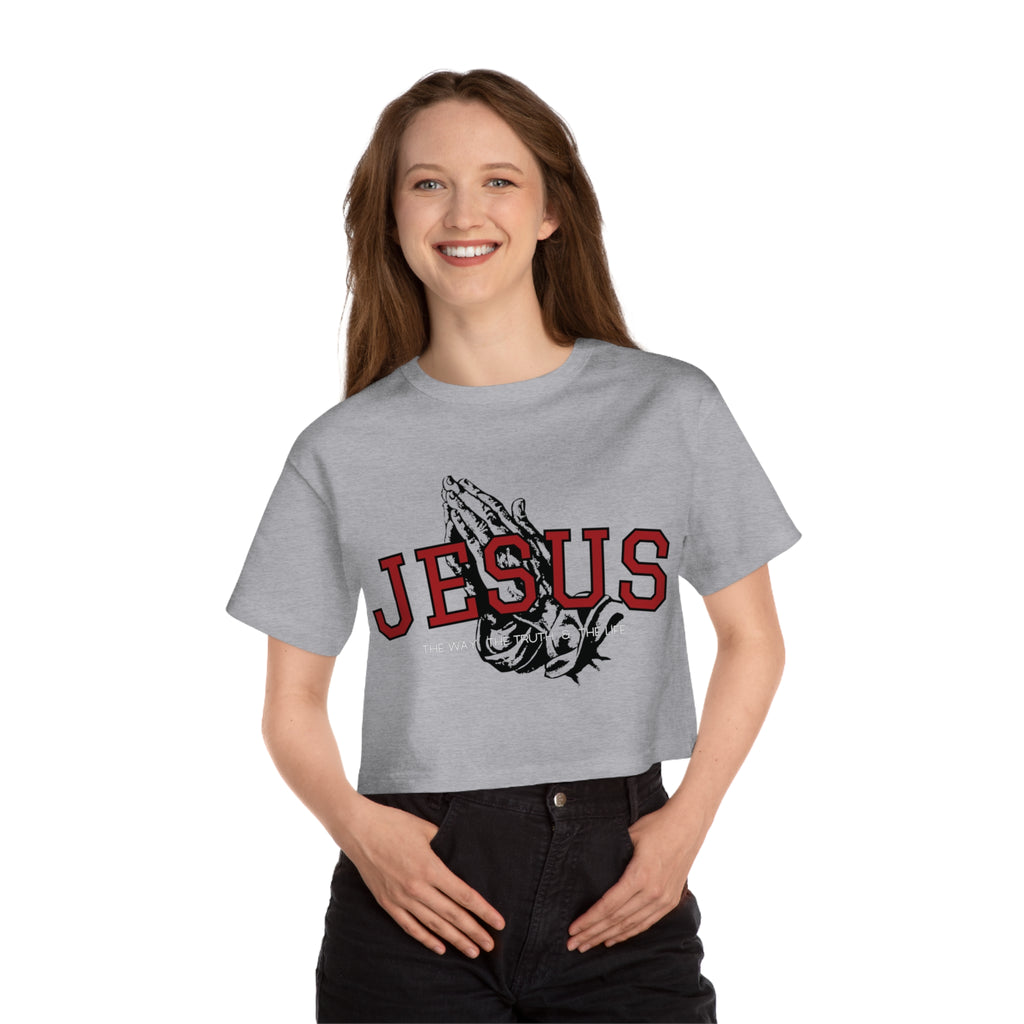 “JESUS” Cropped Tee